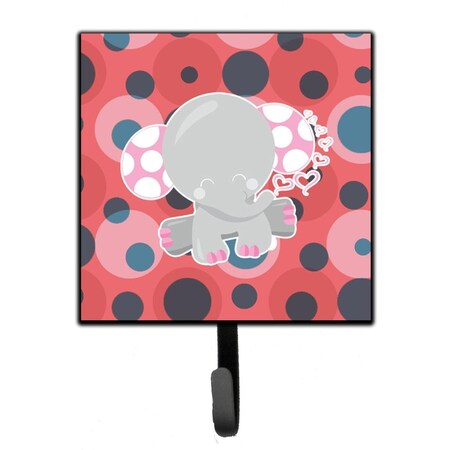 Carolines Treasures Elephant Lots of Polkadots Leash or Key Holder BB6951SH4